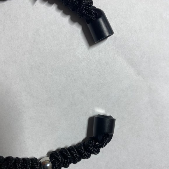 Skull and Beaded Paracord Bracelet with Magnetic Clasp - Picture 2 of 9